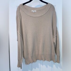 Long Sleeve Neutral Tan Sweater